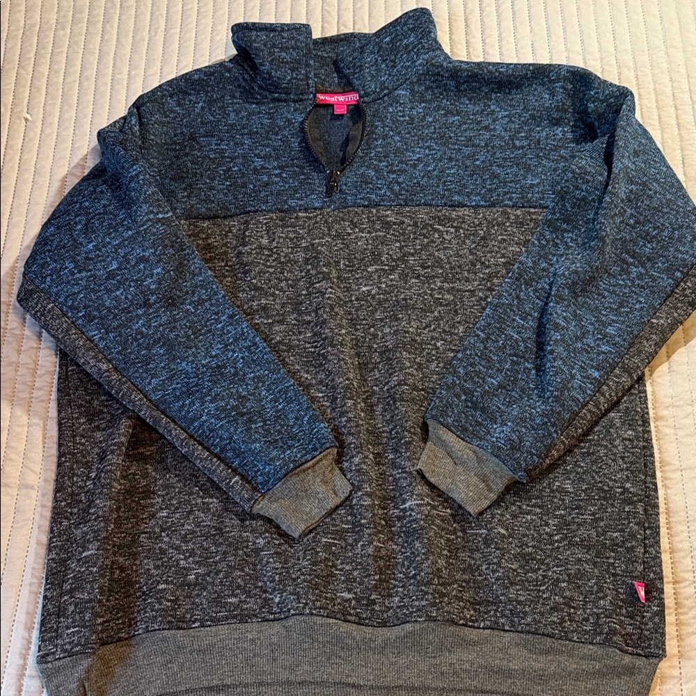 Women’s  Gray Half-Zip Sweater